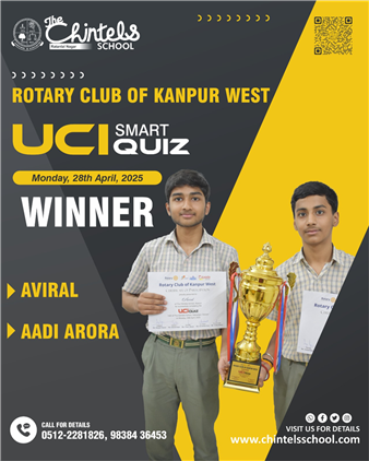 Winners of UCI Smart Quiz Competition organised by Rotary Club of Kanpur West.